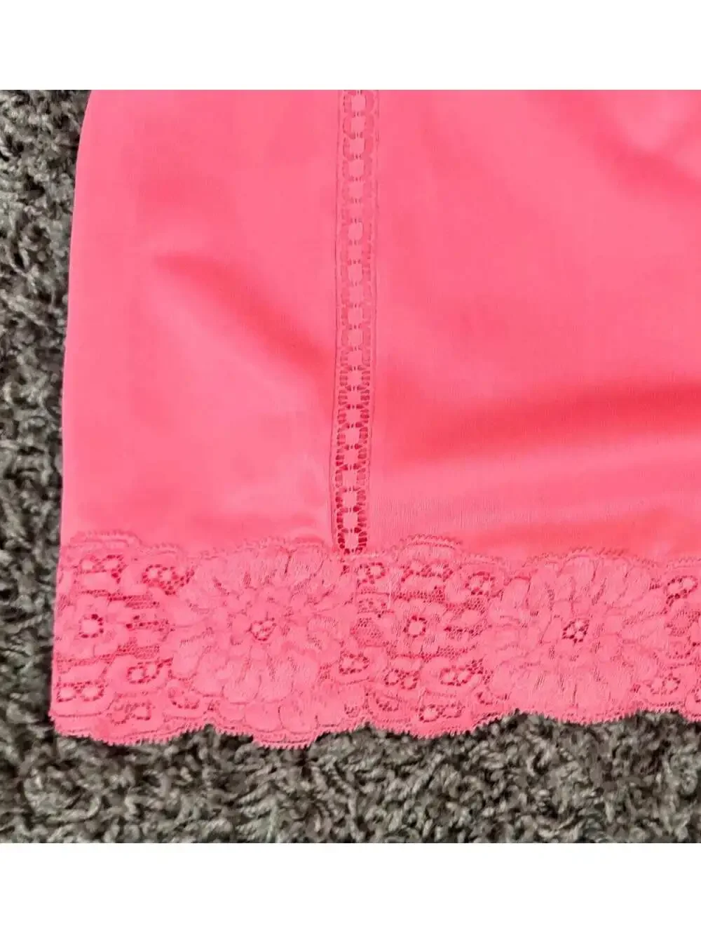 Vintage 1960's Coral Lacy Slip Dress from St. Michael of Britian size 36